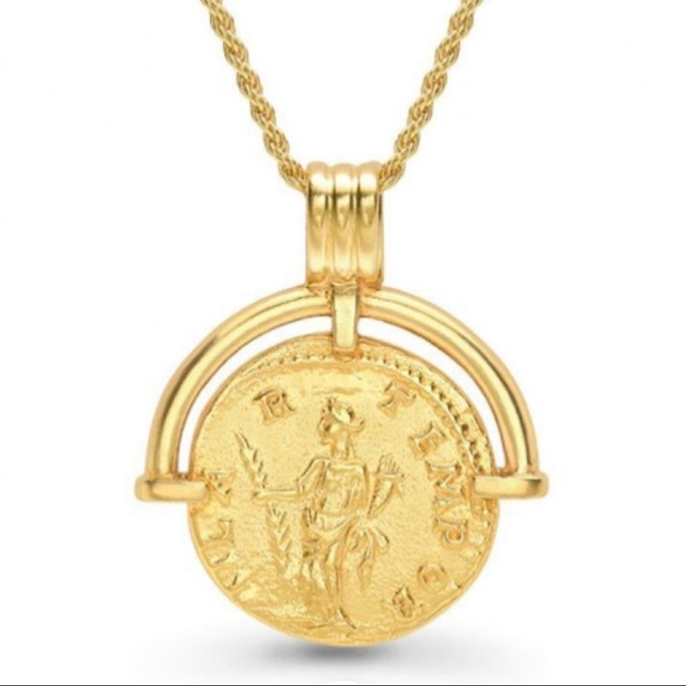 Missoma Lucy Williams Gold Roman Arc Coin Necklace